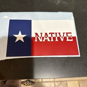 Texas Native Flag Sticker For Car, Truck, SUV